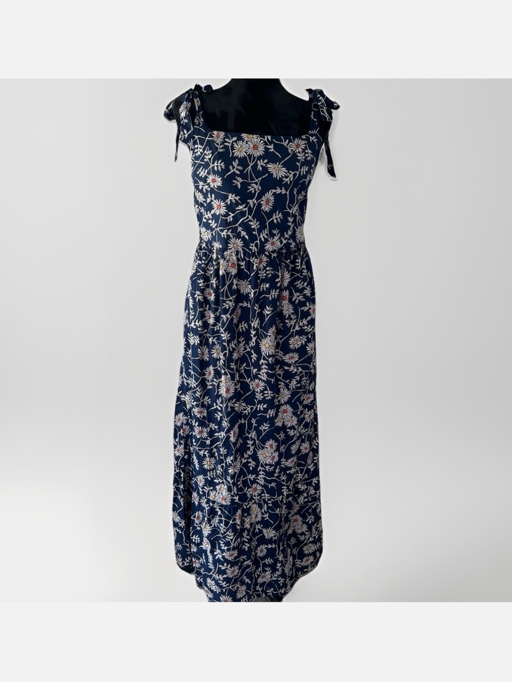 Dip royal blue floral tank maxi dress